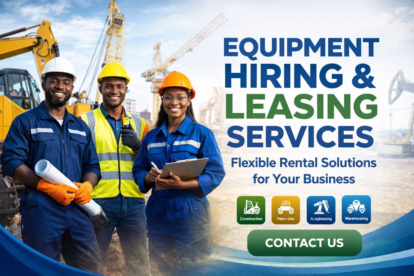 Heavy-duty equipment on site